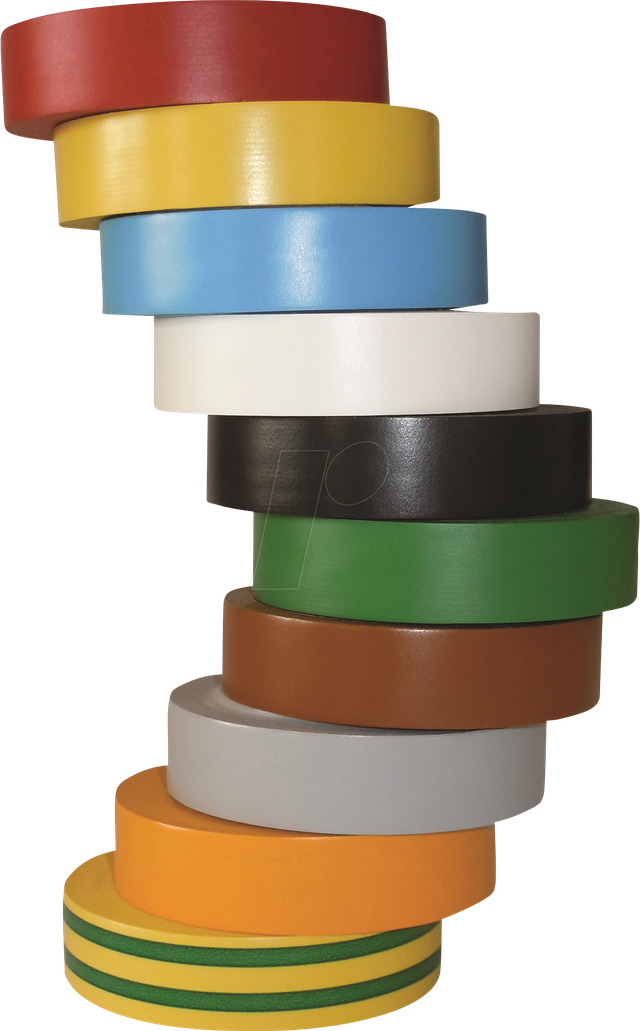 HellermannTyton PVC Isolierband-Set 10 versch. Farben HTAPE-FLEX 15 Mix - 710-00146