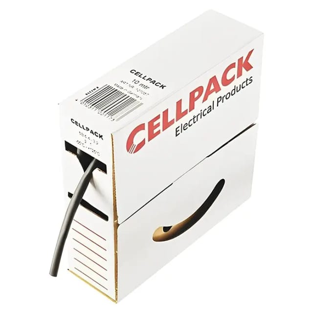 Cellpack Schrumpfschlauch in Abrollbox 10m SB 6.4-3.2 sw - 127057