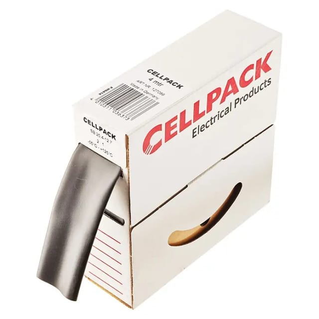 Cellpack Schrumpfschlauch in Abrollbox 4m SB 25.4-12.7 sw - 127089