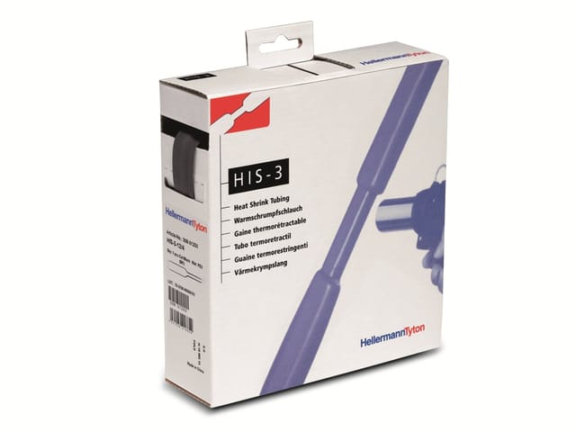 HellermannTyton Schrumpfschlauch sw 3=1 L=10m HIS-3-3/1-POX-BK - 308-30300