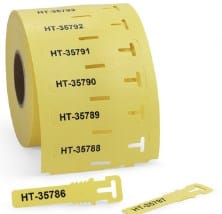 HellermannTyton Kennzeichnungsschilder 12x74mm PUR gelb TAGPU12X74LOOP-BU ge - 556-80585