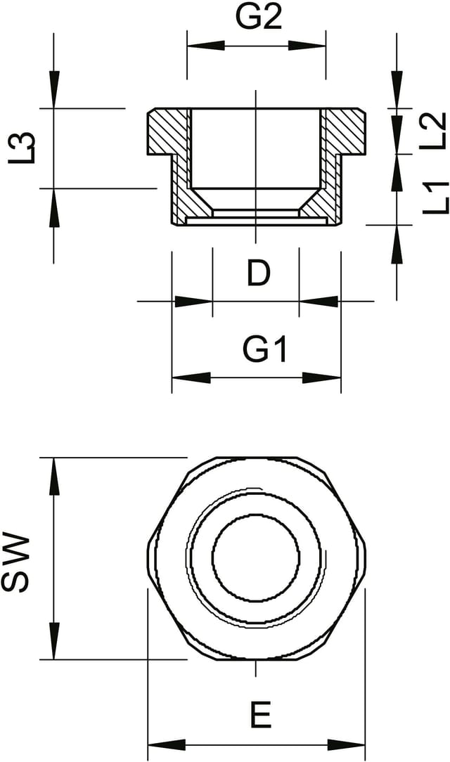 OBO Bettermann Vertr Reduktion Iso,lgr 107 R M25-20 PA - 2030628