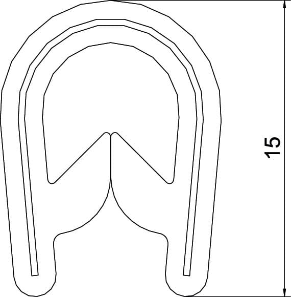 OBO Bettermann Vertr Kantenschutz KSB 4 PVC - 6072895