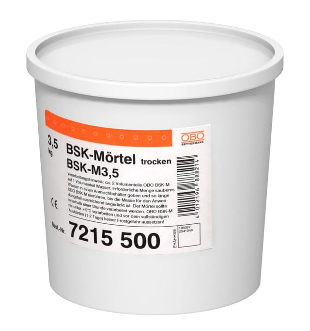 OBO Bettermann Vertr Brandschutzkanal-Mörtel 3,5kg, grau BSK-M - 7215500