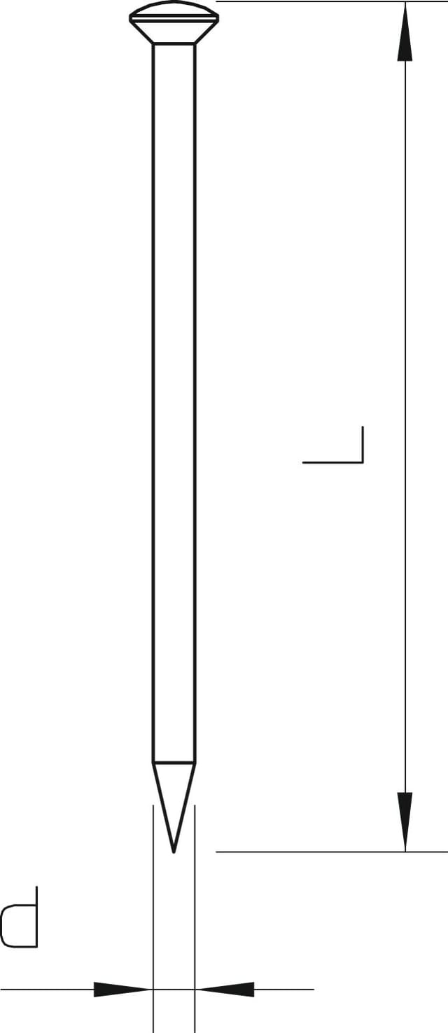 OBO Bettermann Vertr Stahlnadel gehärtet 2x60mm Stahl blank 362 60 BK - 3353605