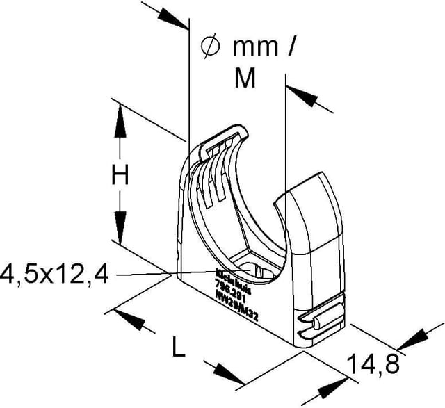 HKL RO-Clip-Rohrschelle lgr M20 796.130 - 796130