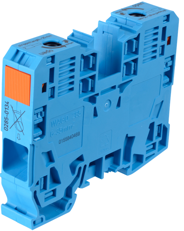 WAGO GmbH &amp; Co. KG Durchgangsklemme 6-35qmm blau 285-134
