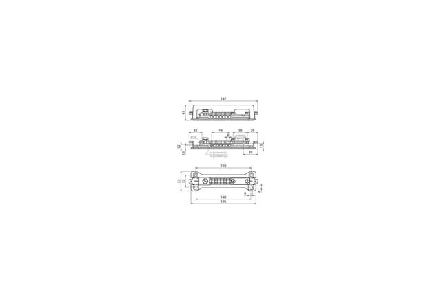 DEHN Potentialausgleichschiene 7x2,5-16 Fl 30x3,5 PAS 9AK - 563050