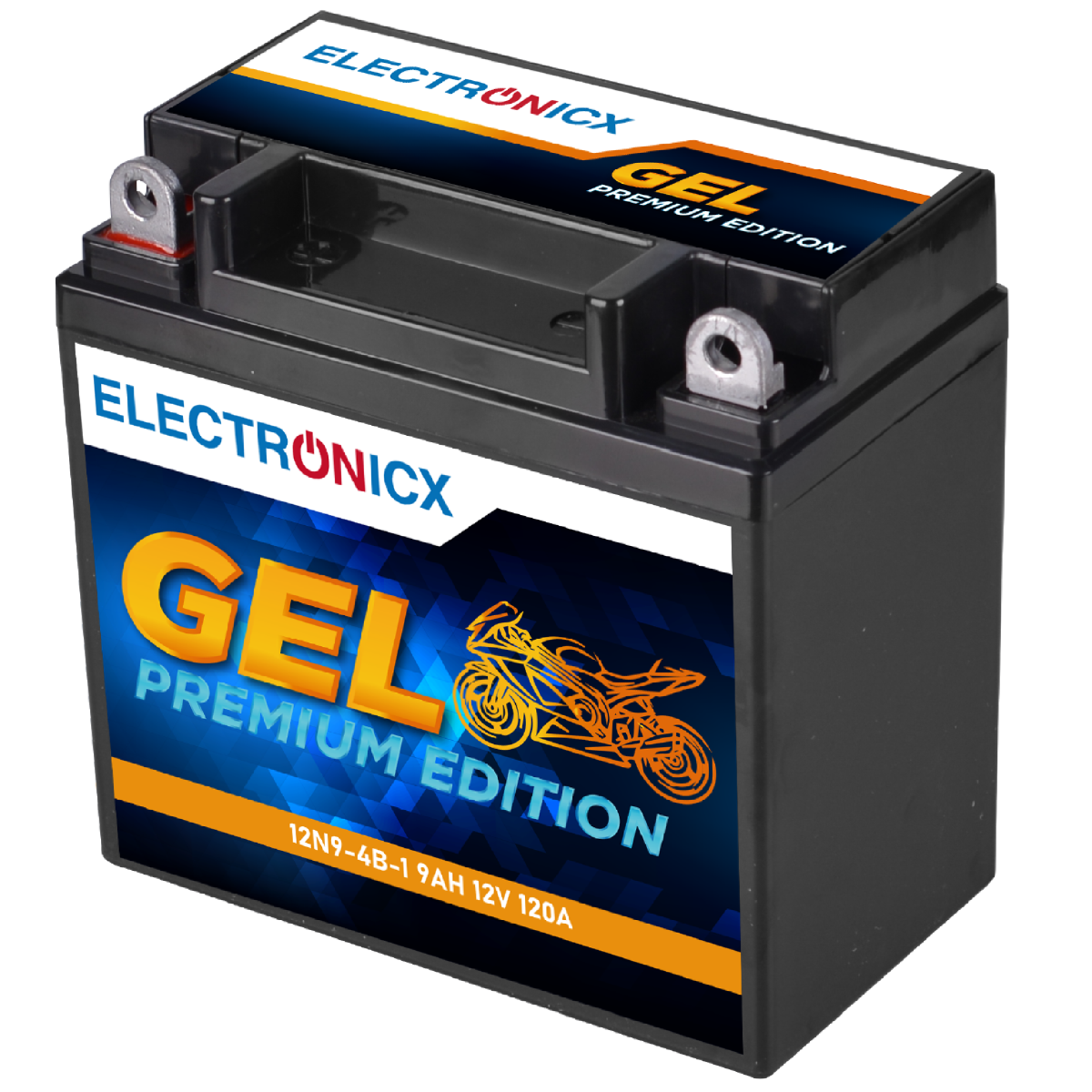 Electronicx Yb9-b Gel Motorradbatterie 12v 9ah – Hochleistungs-bike-batterie Wartungsfrei & Rüttelfest Ersetzt Yb9-bs, Cb9-b, Gm9z, 12n9-4b-1