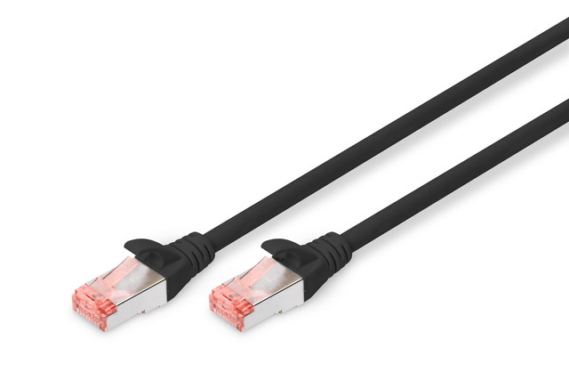 DIGITUS Patchkabel CAT 6 S/FTP 0,25m,sw DK-1644-0025/BL