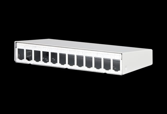 Metz Connect AP-Gehäuse leer E-DATmodul 12er rws 130861-1202-E