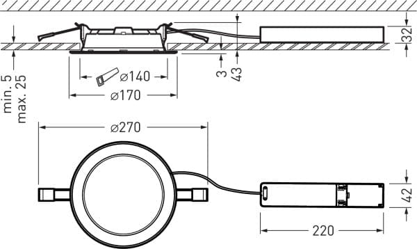 Trilux LED-Downlight MC, ML 2325 G3 C05 #7791140