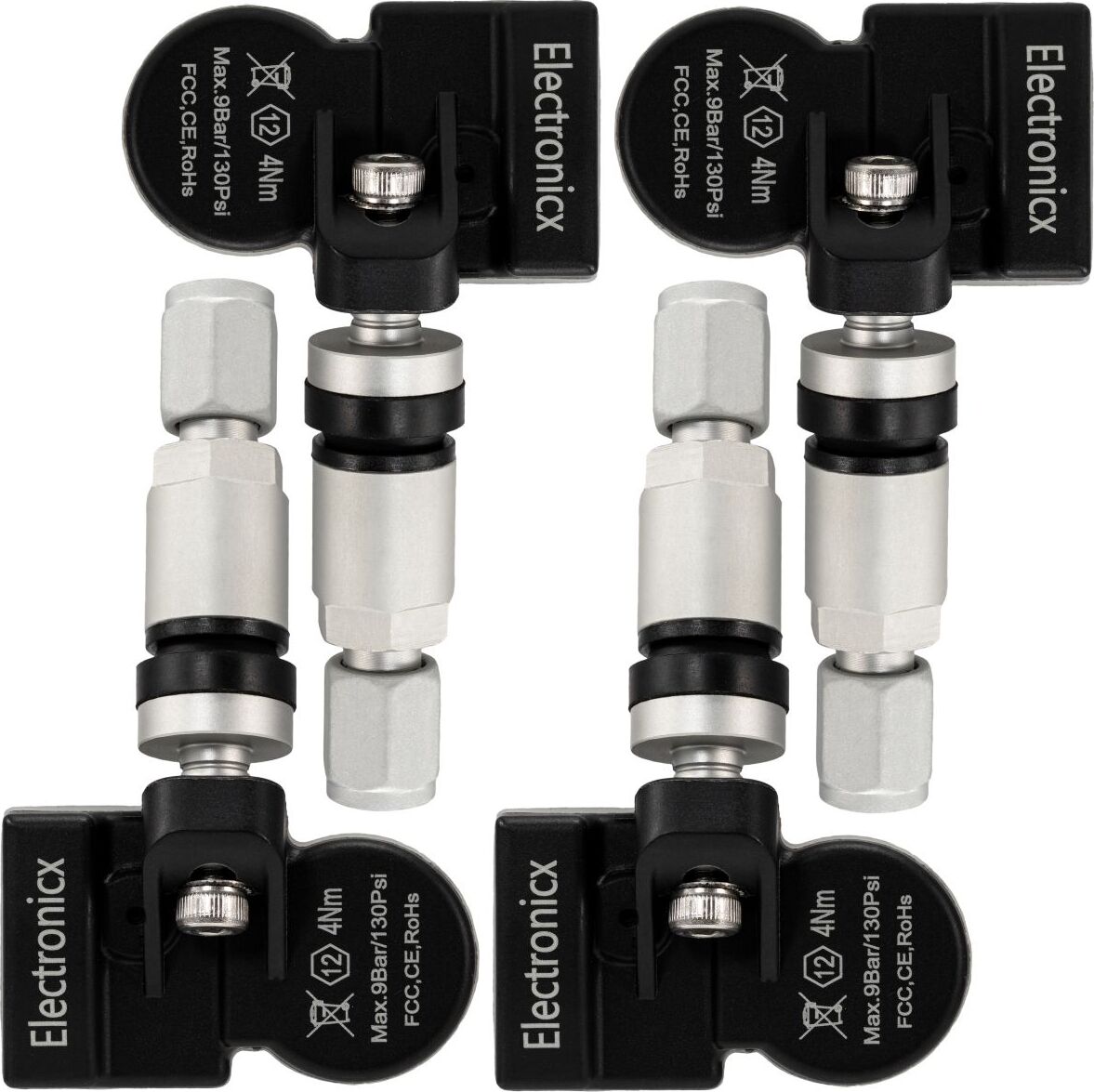 4x Rdks Sensoren Metall Silber - Hyundai Ioniq Elektro 2016-2021 - Reifendrucksensor Tpms Set