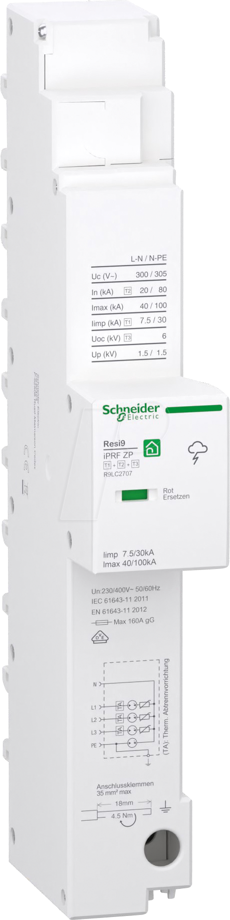 ABN Kombiableiter ZP T1 T2 T3 7,5kA R9LC2707