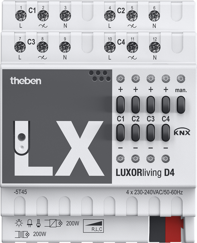 Theben Smart Home-System 4 Kanäle LUXORliving D4
