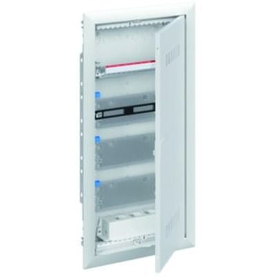 Striebel&amp;John Mediaverteiler 4-reihig m.PatchPanel+Tür UK648MV