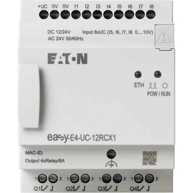 Eaton Steuerrelais 12/24VDC,24VAC EASY-E4-UC-12RCX1