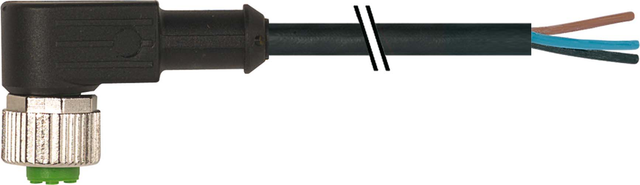 Murrelektronik M12-Buchse gewinkelt 5m 4x0,34qmm sw 7000-12341-6140500
