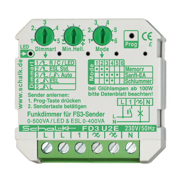 Schalk Funk-Universal-Dimmer FD3 U2E