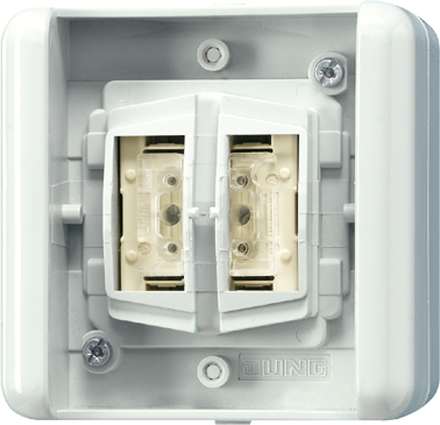 Jung KNX Taster BA 2f. Mittenstellung 8472.02 LED W