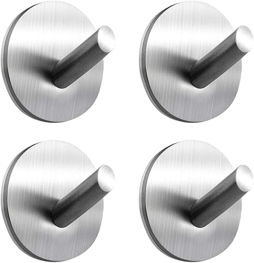 Langray – Klebehaken Aus Edelstahl Sus 304 – Maximale Traglast 3 Kg – Werkzeuglose Montage – 4er-pack Für Bad Und Büro
