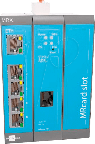 Insys Industrierouter-LAN 5Ether-Ports 2Eing. MRX3 DSL-B 1.0