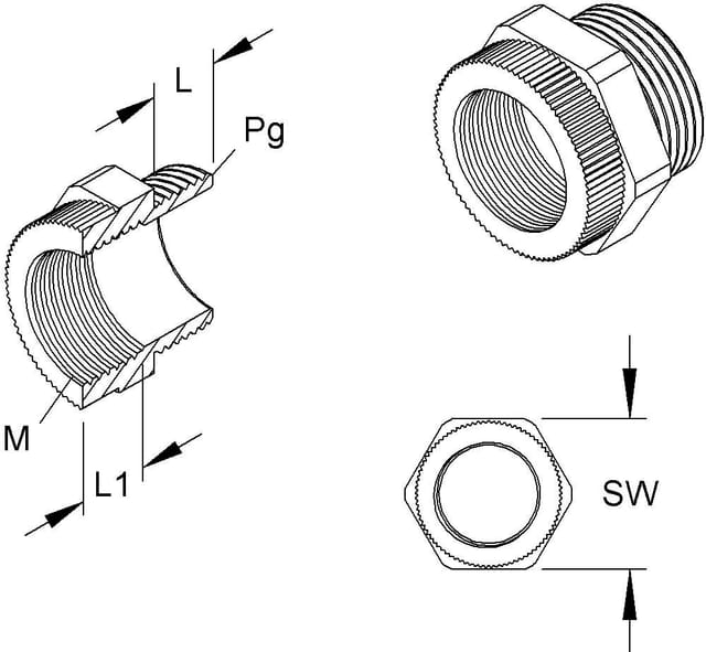 HKL Adapter Pg21/M25 PA 1897P21M25