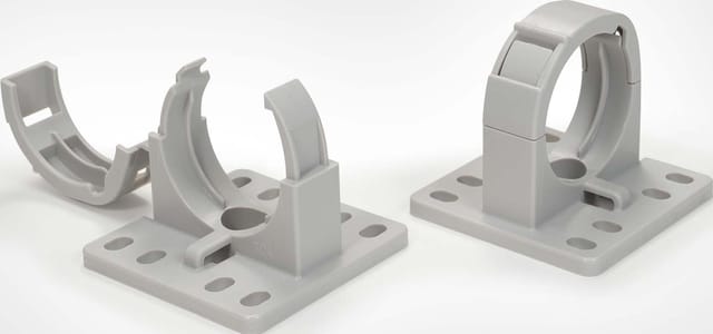 HellermannTyton IWS-Wellrohrhalter schraubbar, grau CTCC-IWS50-MB65-GY20 - 169-22003