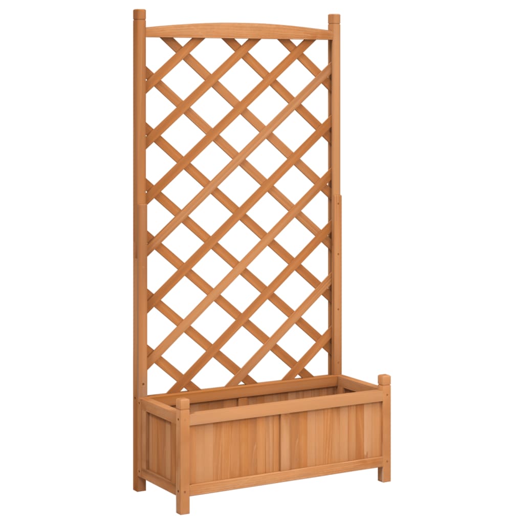 Maison Exclusive - Pflanzkübel Mit Spalier Braun 75x35x150 Cm Mas