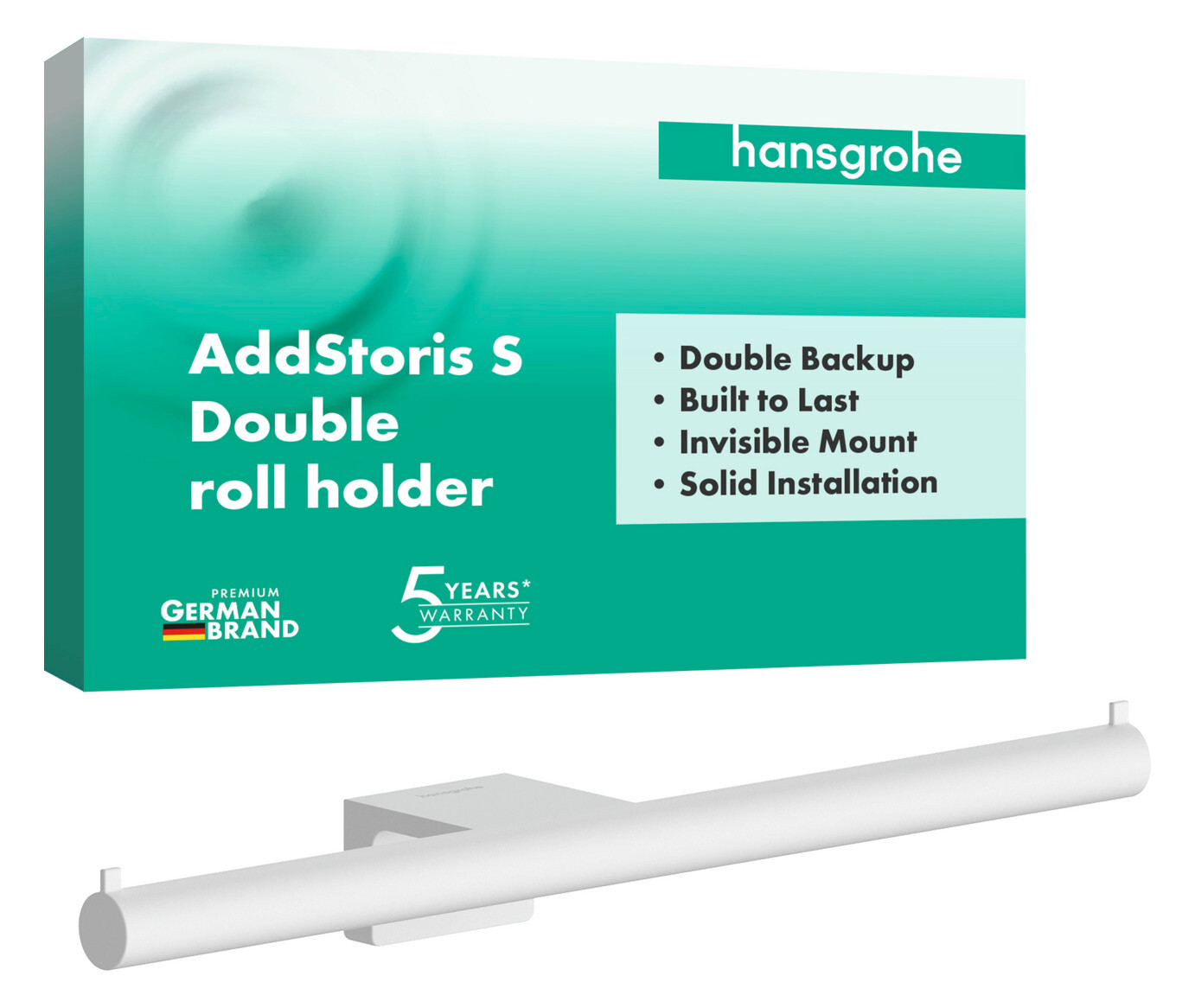 Hansgrohe Addstoris S Toilettenpapierhalter Doppelt, 41768700