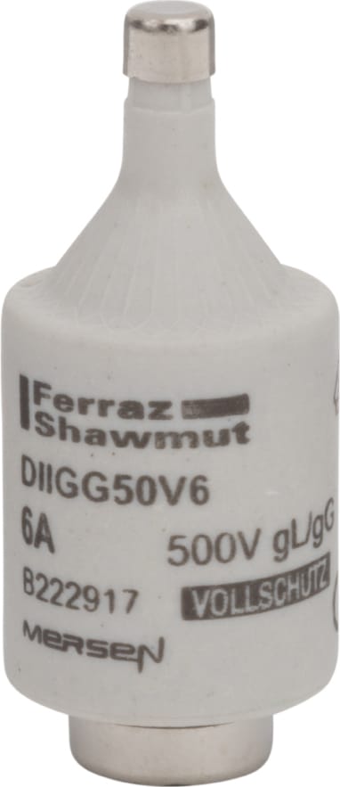 Mersen D-Sicherungseinsatz gG DII, 6A/AC500 DIIGG50V6 - B222917