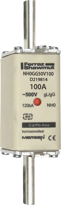 Mersen NH-Sicherungseinsatz SF Gr.0 gG 100A/500V KM NH0GG50V100 - D219814