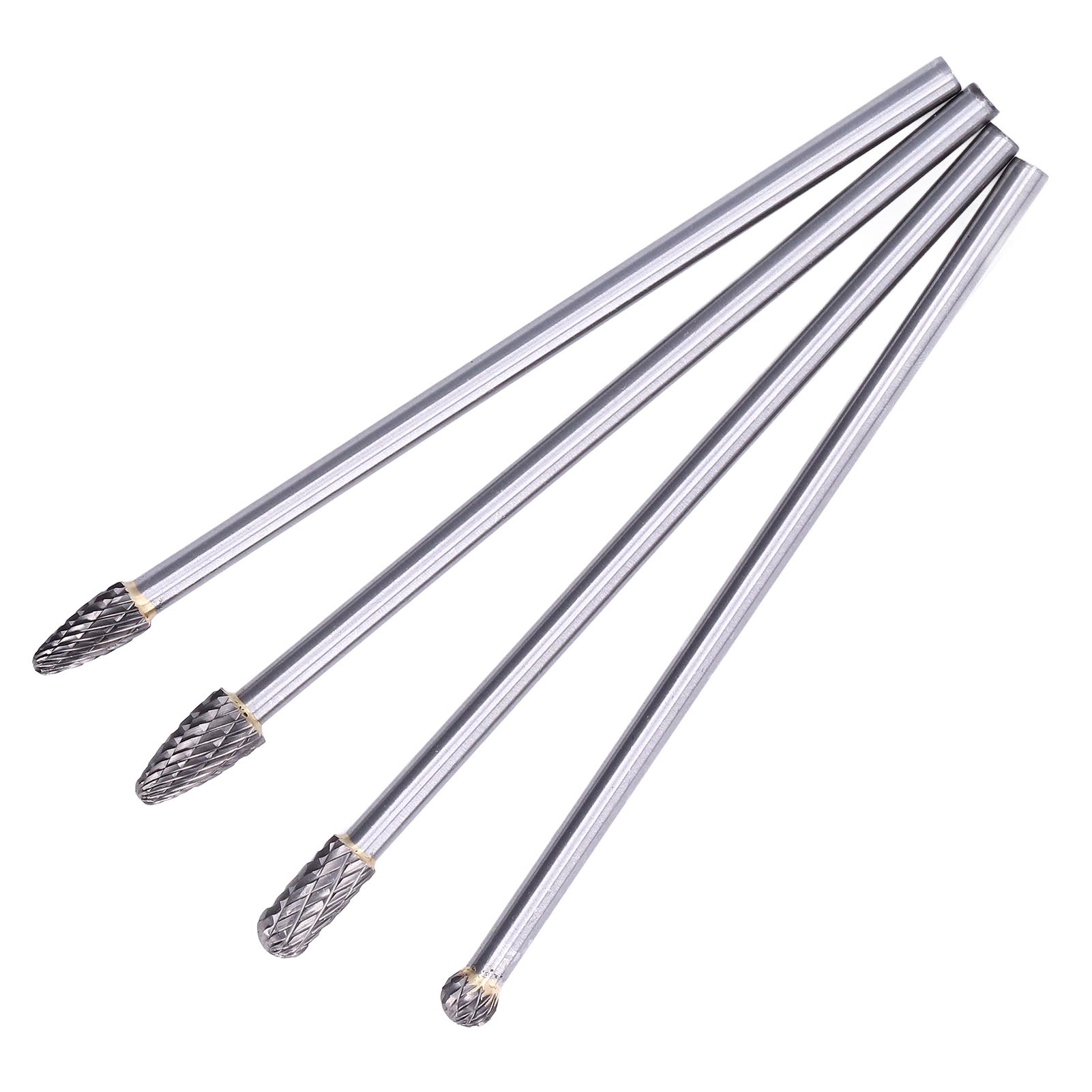 4 Stück Hartmetallfräser 150–160 Mm / 5,9–6,3 Zoll, Einzel- Und Doppelfeilenmuster, Material: Wolframstahl, Holzbearbeitungszubehör