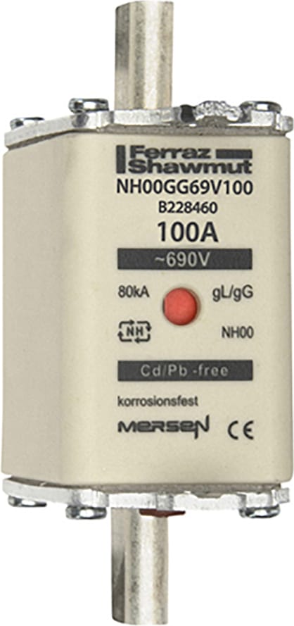 Mersen NH-Sicherungseinsatz SF Gr.00 gG 100A/690VKM NH00GG69V100 - B228460