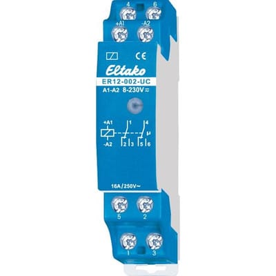 Eltako Steuerrelais f.Reihen-EB 2W pot.frei 16A/250V ER12-002-UC - 22002601