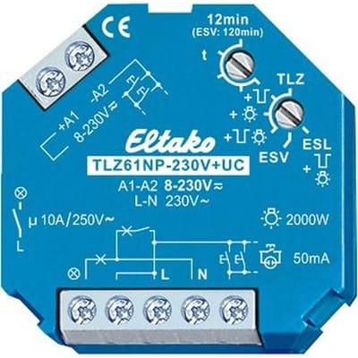 Eltako Treppenlichtzeitschalter 8-230VUC,1S,16A TLZ61NP-230V+UC - 61100301