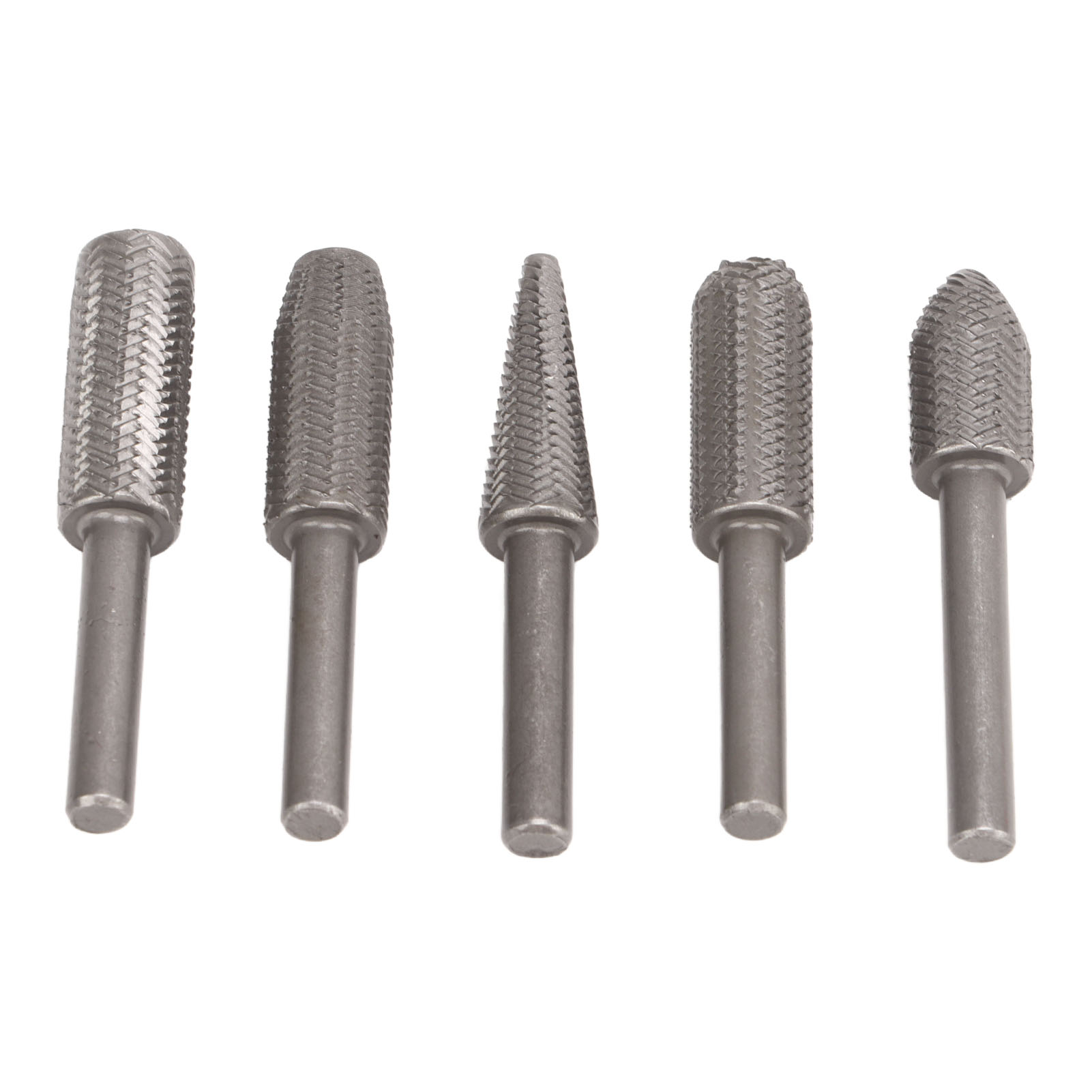 5-teiliges Set Aus Fräsköpfen Aus Wolframstahllegierung Mit 6 Mm Schaft Für Holz Und Gummi, Zum Entgraten, Formen Und Nuten.