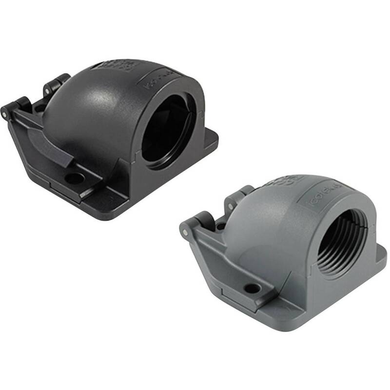 [gebraucht] B-ware Icotek Kabeldurchführung 31423.900 Gewinkelt Grau Ip54 1 St. 97x92x56.8 Mm