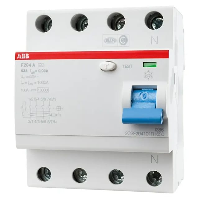 ABB Stotz S&amp;J FI-Schutzschalter pro M Compact F204A-63/0,03 - 2CSF204101R1630