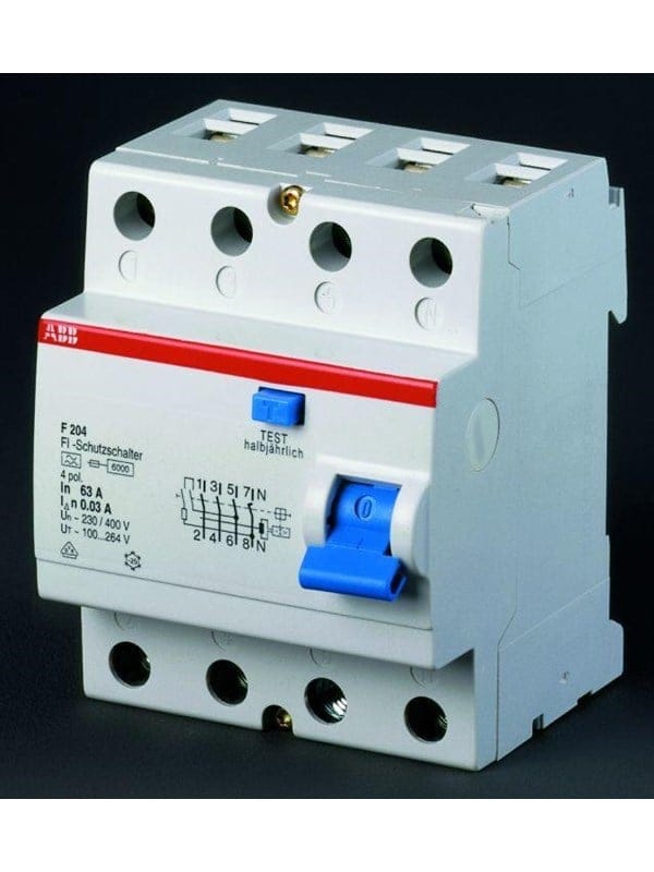 ABB Stotz S&amp;J FI-Schutzschalter pro M Compact F204A-63/0,3 - 2CSF204101R3630