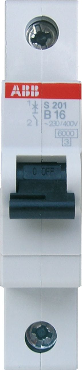 ABB Stotz S&amp;J Sicherungsautomat 6kA 16A B 1p f.ZE S201-B16 - 2CDS251001R1165