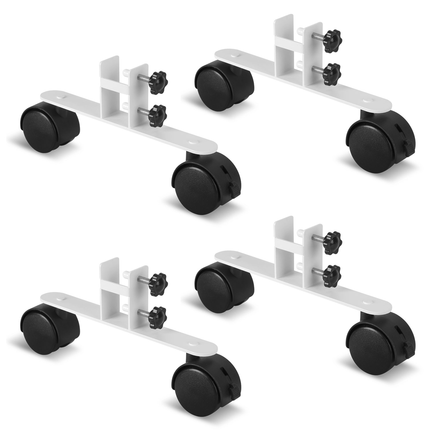 Jiubiaz 4x Standfüße Für Infrarotheizung Mit Rollen, 2er Set, Universal Heizungsständer, 360° Rollbar, Feststellbar, Für Heizkörper