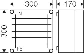 Hensel Mi-Sammelschienengehäuse 300x300mm Mi SP 2240 - 20001455