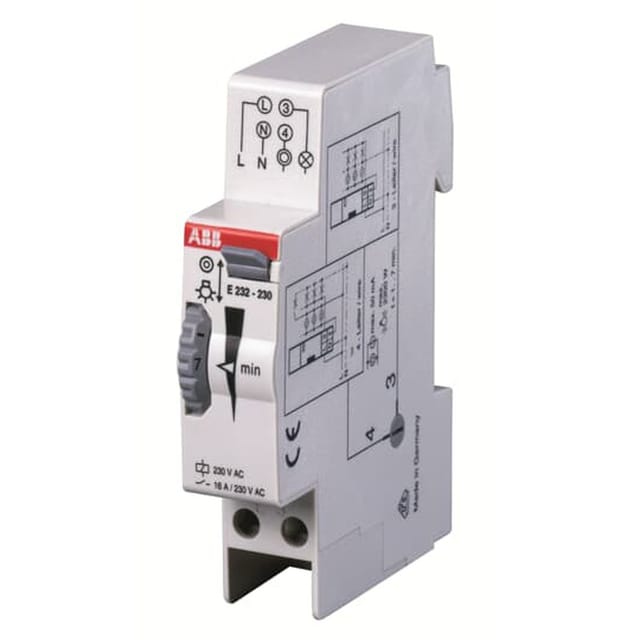ABB Stotz S&amp;J Treppenlichtzeitschalter 1VA 1...7min. E232-230 - 2CDE110000R0501