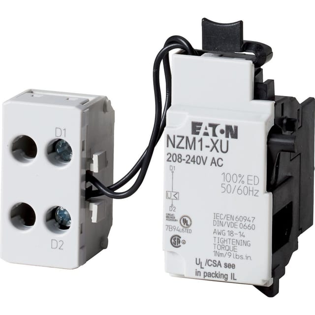 Eaton Unterspannungsauslöser m.seitl.Kl.-böckchen NZM1-XU208-240AC - 259442