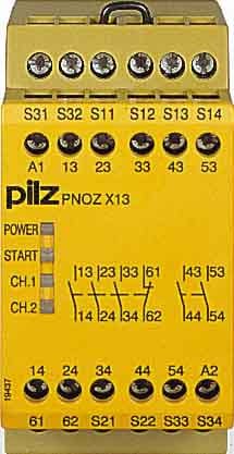 Pilz Not-Aus-Schaltgerät 24VDC 5n/o 1n/c PNOZ X13 #774549