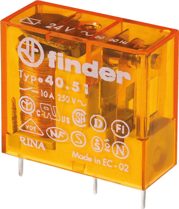 Finder Steck/Printrel.230VAC1W10A Raster 5mm 40.51.8.230.0000 - 405182000000