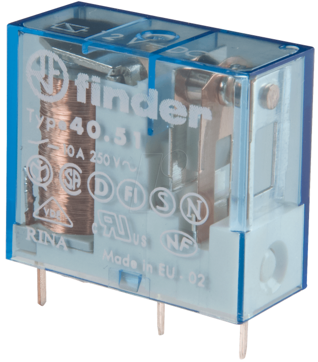 Finder Steck/Printrel.24VDC 1W10A Raster 5mm 40.51.9.024.0000 - 405190000000