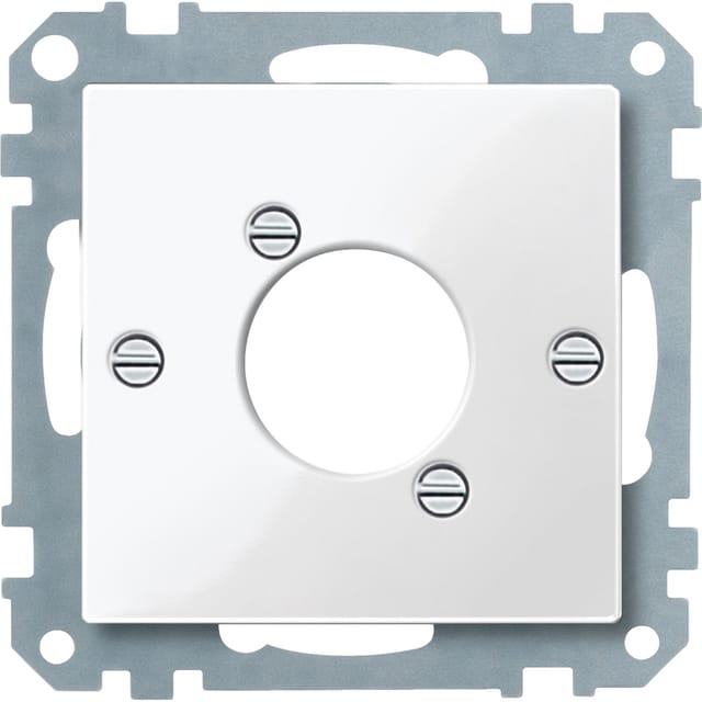 Merten Zentralplatte pws/gl f.Audio-Steckver.XLR 468019