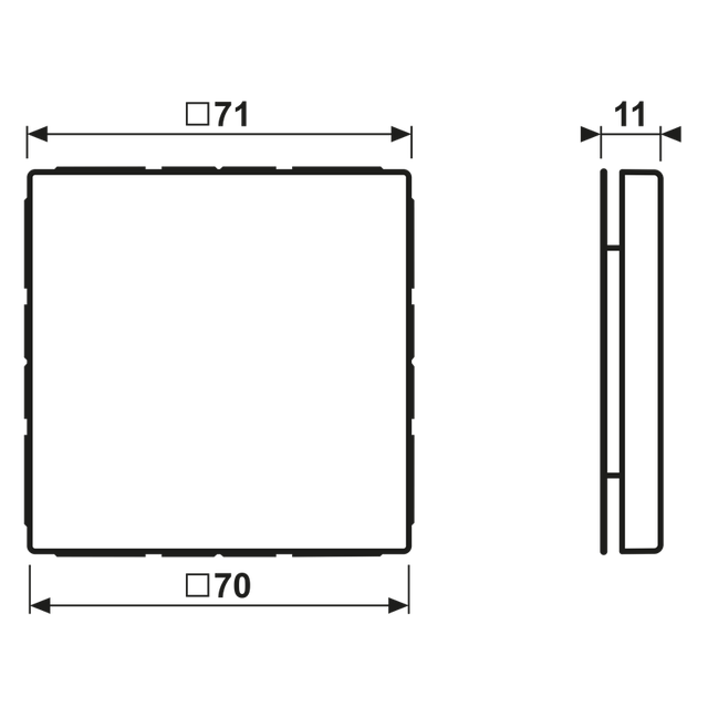 Jung Blind-Abdeckung sw kompl.mit Tragring LS 994 B - LS994BSW